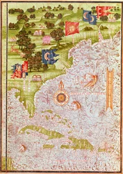 F.52v Kart over Florida og Antillene, fra 